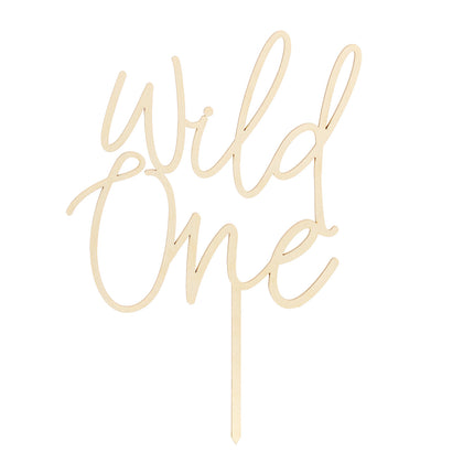Cake topper Wild One Wood 22 cm