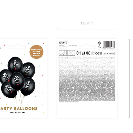 Palloncini Pirata Neri 30cm 6pz