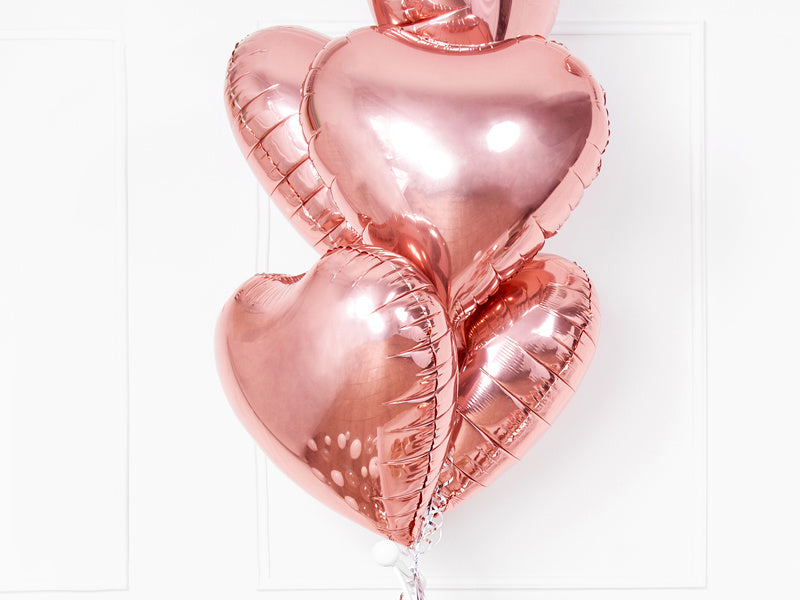 Palloncino ad elio Cuore Oro Rosa Vuoto 45 cm