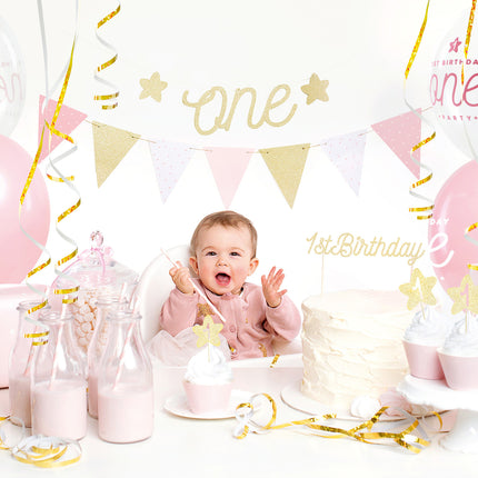 Decorazioni 1 anno Set Oro 33 pezzi