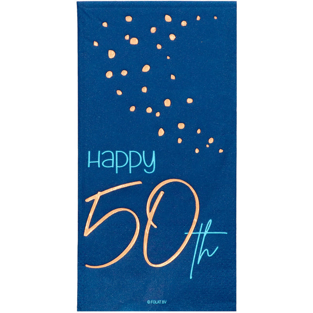 Tovaglioli 50 anni blu 33cm 10pz