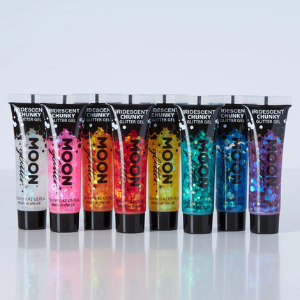 Moon Glitter Iridescent Chunky Glitter Gel Bianco 12ml