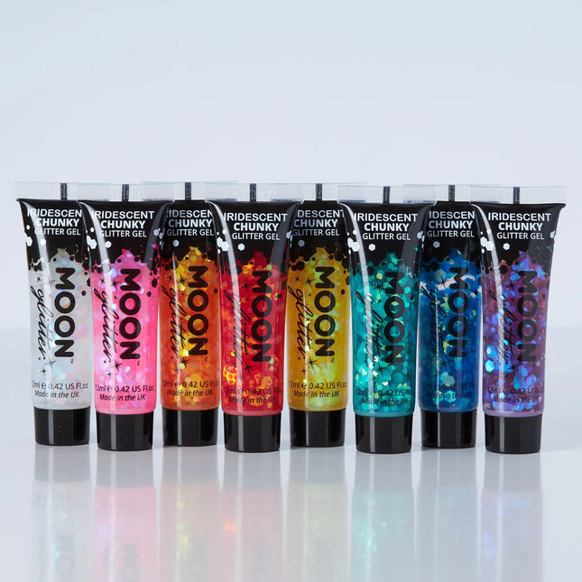 Moon Glitter Iridescent Chunky Glitter Gel Bianco 12ml