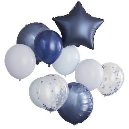 Set di palloncini blu Stella
