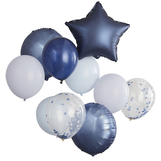 Set di palloncini blu Stella