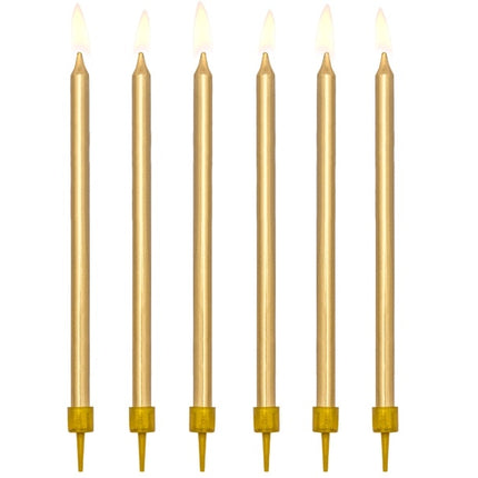 Candele dorate 12,5 cm 12 pezzi