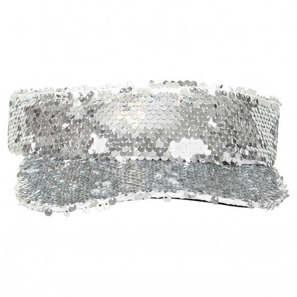 Aletta parasole con paillettes argento