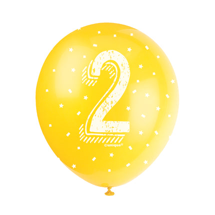 Palloncini 2 anni Coriandoli 30cm 5pz