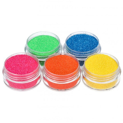 Set di tatuaggi glitterati colorati Neon 5 pezzi