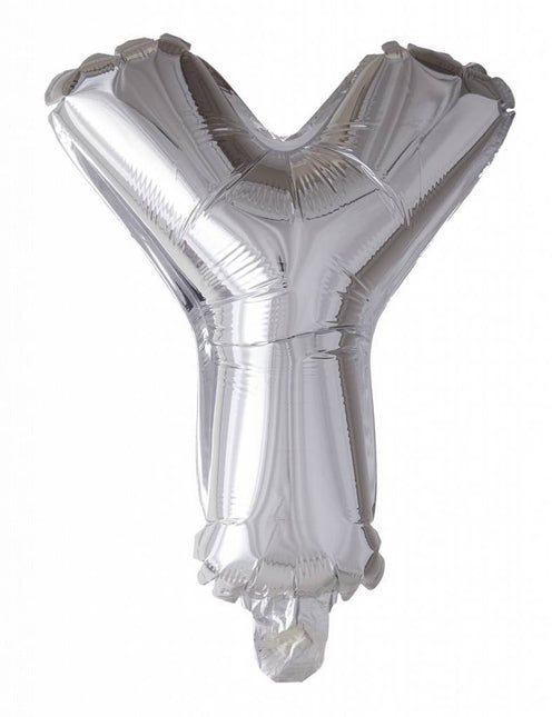 Palloncino in foil Lettera Y Argento XL 102cm vuoto