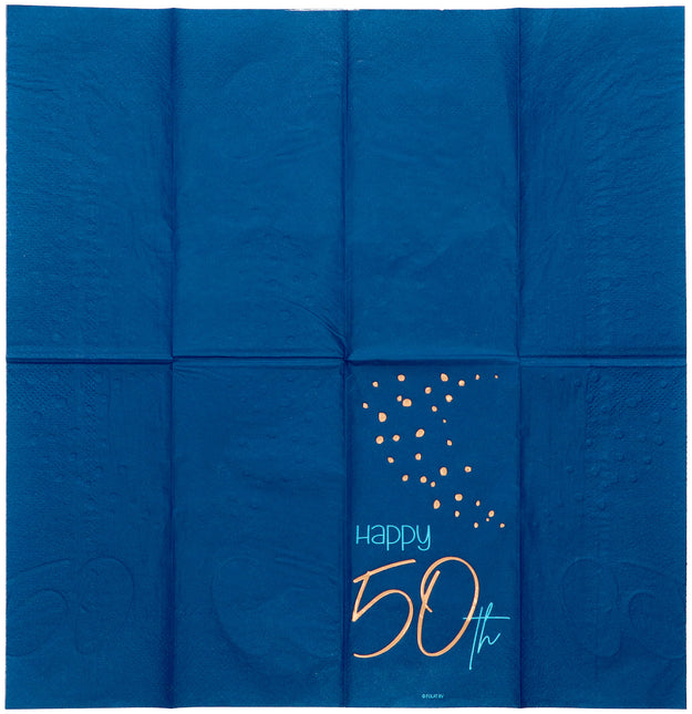 Tovaglioli 50 anni blu 33cm 10pz