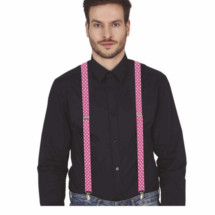 Bretelle fucsia a pois