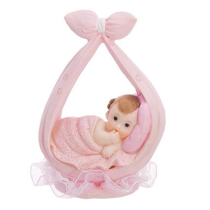 Cake topper Bimba con sciarpa 11 cm