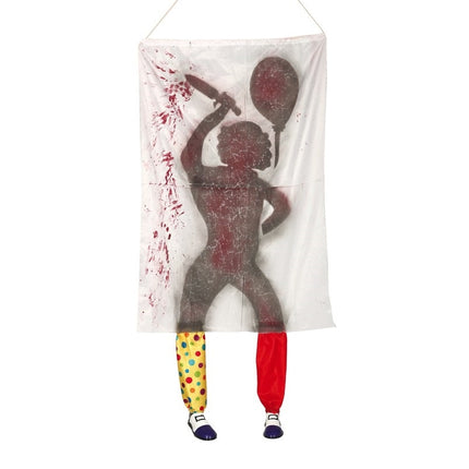 Poster per porta di Halloween Ombra di clown 185 cm x 100 cm