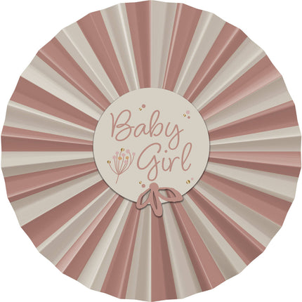 Ventagli di carta nascita Babygirl 3 pezzi