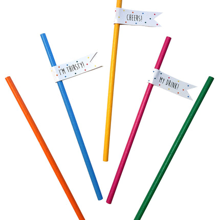 Cannucce colorate 8cm 20pz