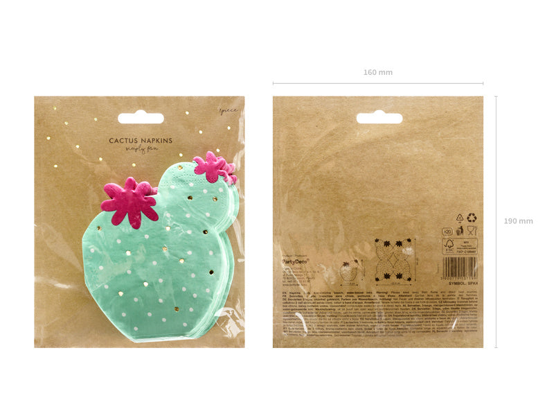 Tovaglioli Cactus 13,5cm 20pz