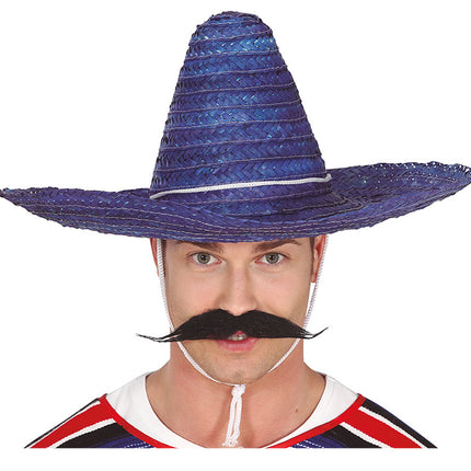 Sombrero in paglia blu scuro 50 cm