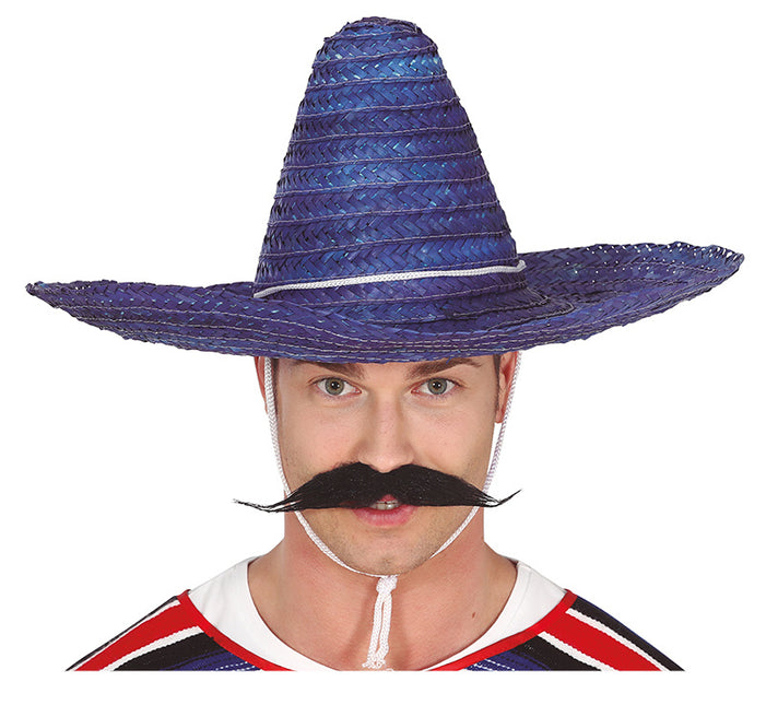 Sombrero in paglia blu scuro 50 cm