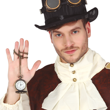 Collana con orologio da tasca Steampunk