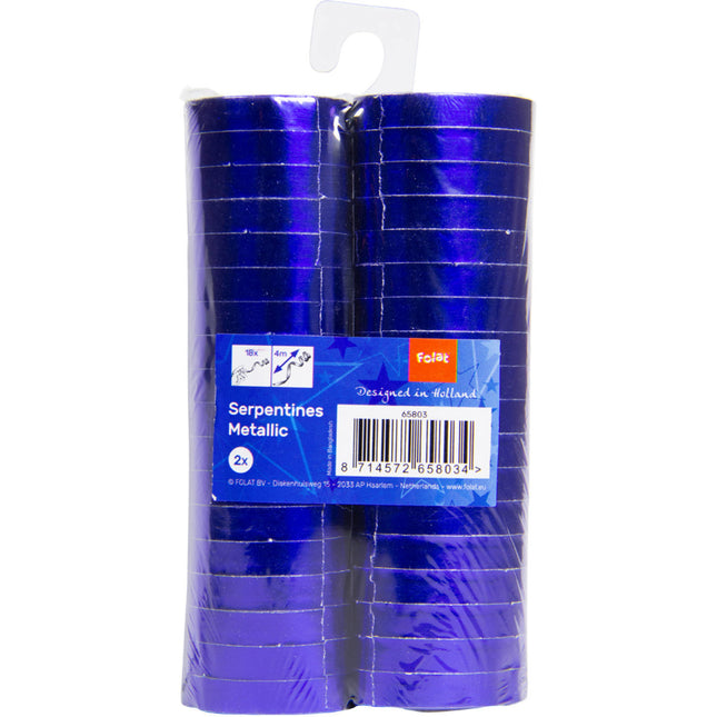 Serpentine blu metallizzate 4m 18 anelli 2pz