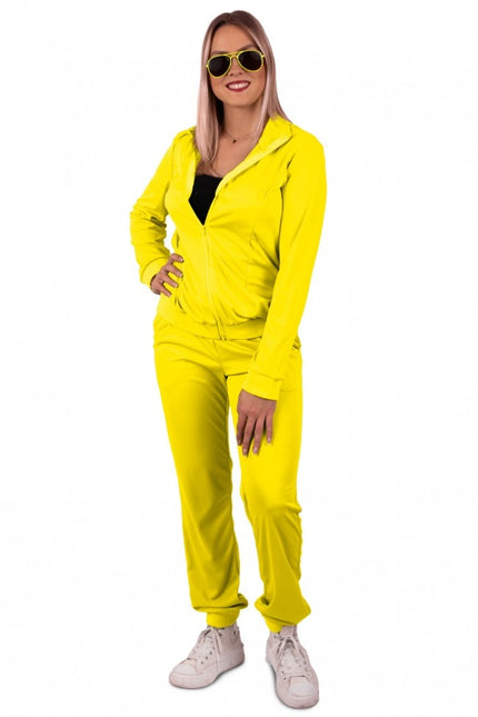 Tuta da ginnastica da donna giallo neon
