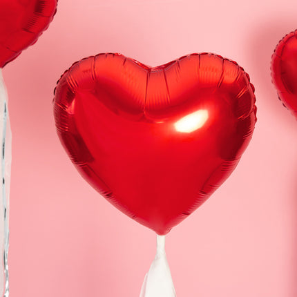 Palloncino ad elio Cuore Rosso Vuoto 45 cm
