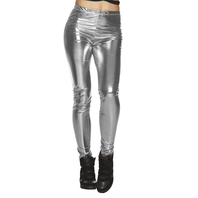 Legging argento metallizzato L-XL