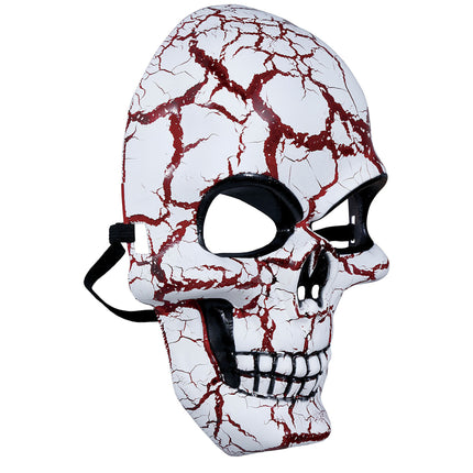 Maschera di Halloween bianca e rossa Teschio