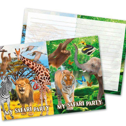 Inviti Animali Safari 8 pezzi
