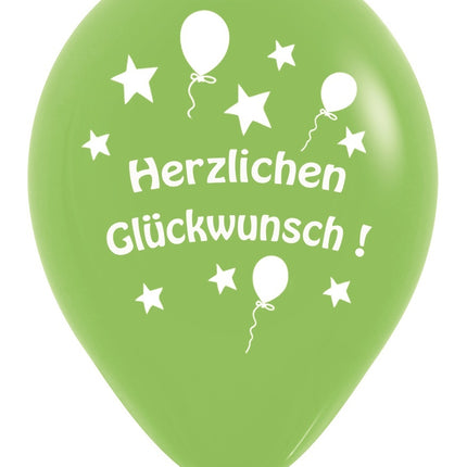 Palloncini Herzlichen Gluckwunsch Mix 30cm 12pz