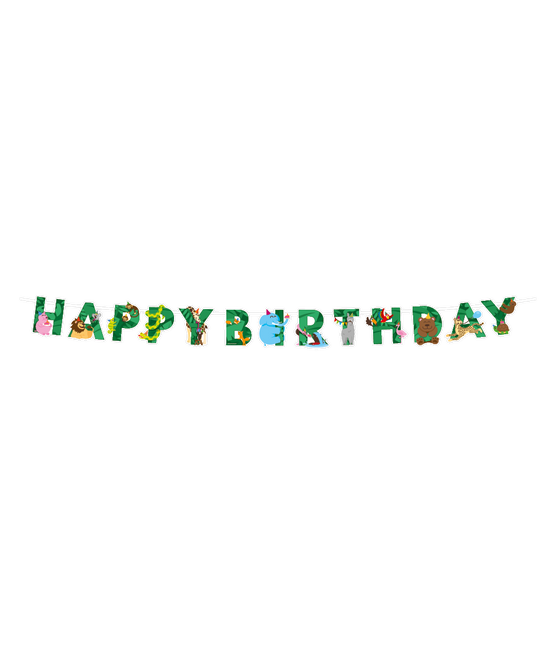 Giungla Lettera Ghirlanda Buon Compleanno 2,5m