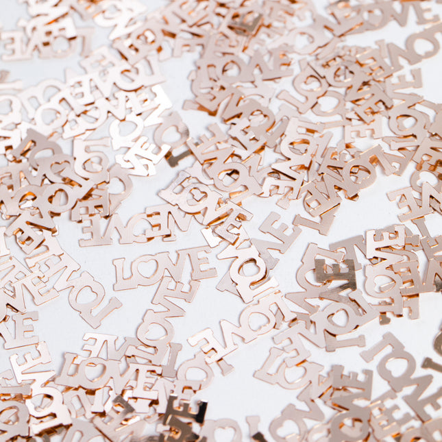 Coriandoli da tavola Love Rose Gold