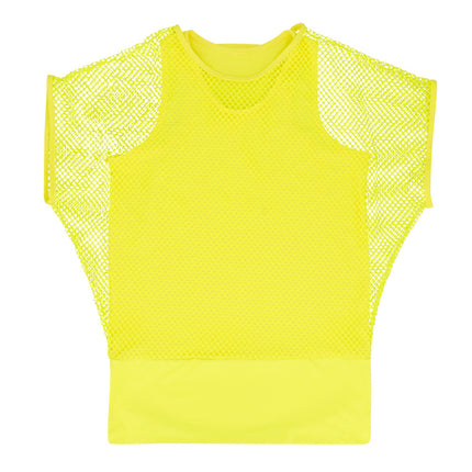 Camicia a rete giallo donna M/L