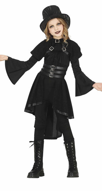 Costume di Halloween gotico da ragazza nero