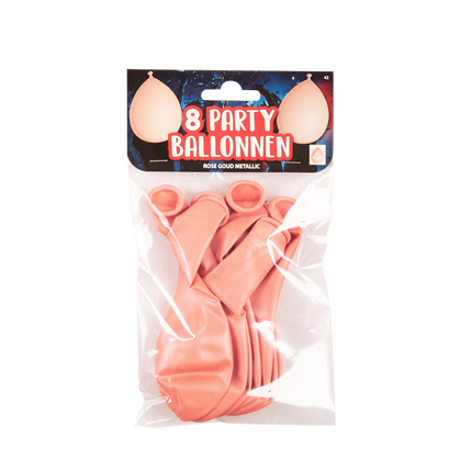 Palloncini oro rosa metallizzati 30cm 8pz