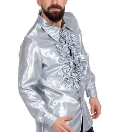 Camicetta Disco Ruffles Argento