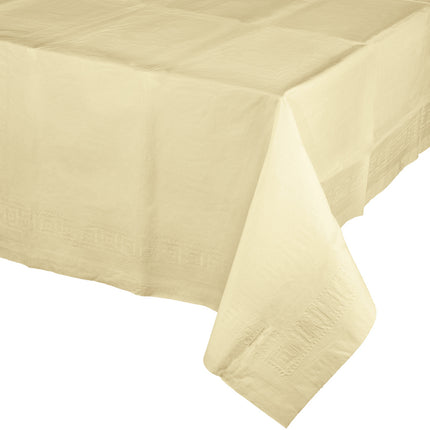 Tovaglia di colore avorio in plastica 2,74 m