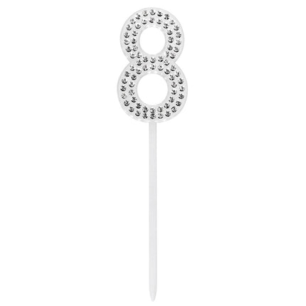 Topper per torta 8 anni Diamante 10,5 cm