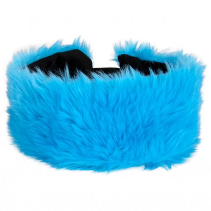 Fascia per capelli in peluche blu