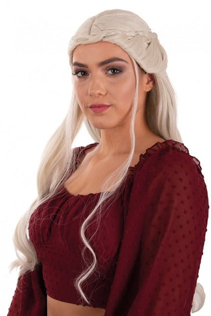 Dainerys Principessa di Dragonstone Parrucca lunga con trecce bionde