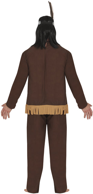 Costume indiano marrone da uomo 2 pezzi