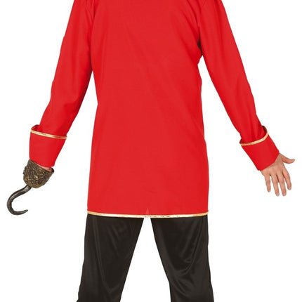 Costume da pirata rosso nero