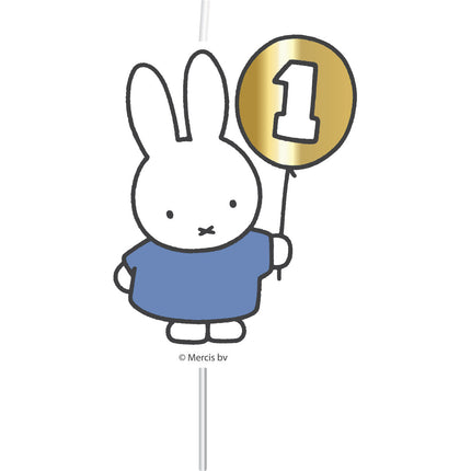 Candela Miffy 1 anno blu 17 cm