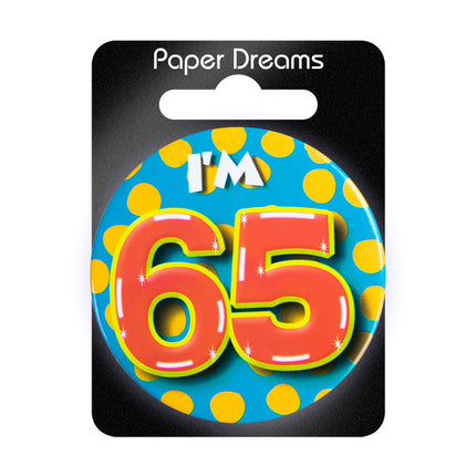 Ho 65 anni Pulsante 65 Anni 5,5 cm