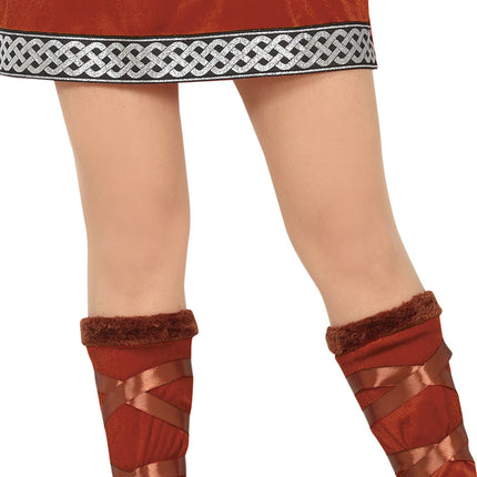 Costume da donna vichingo marrone
