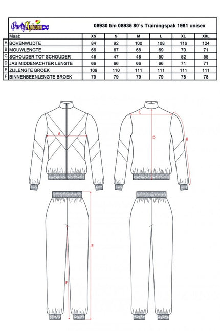 Tuta da ginnastica stile 80`S Unisex