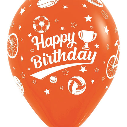 Palloncini Buon Compleanno Sport 30cm 25pz