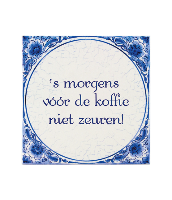 Piastrella blu Delft 'Mattina 14,5 cm