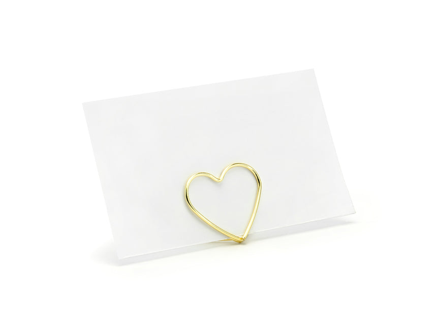 Porta biglietti da visita Cuori Oro 2,5 cm 10 pezzi
